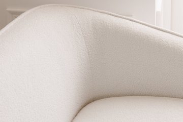 riess-ambiente Sofa DIVA 205cm weiß, Einzelartikel 1 Teile, Wohnzimmer · Bouclé · Metall · 3-Sitzer · Federkern · Retro Design