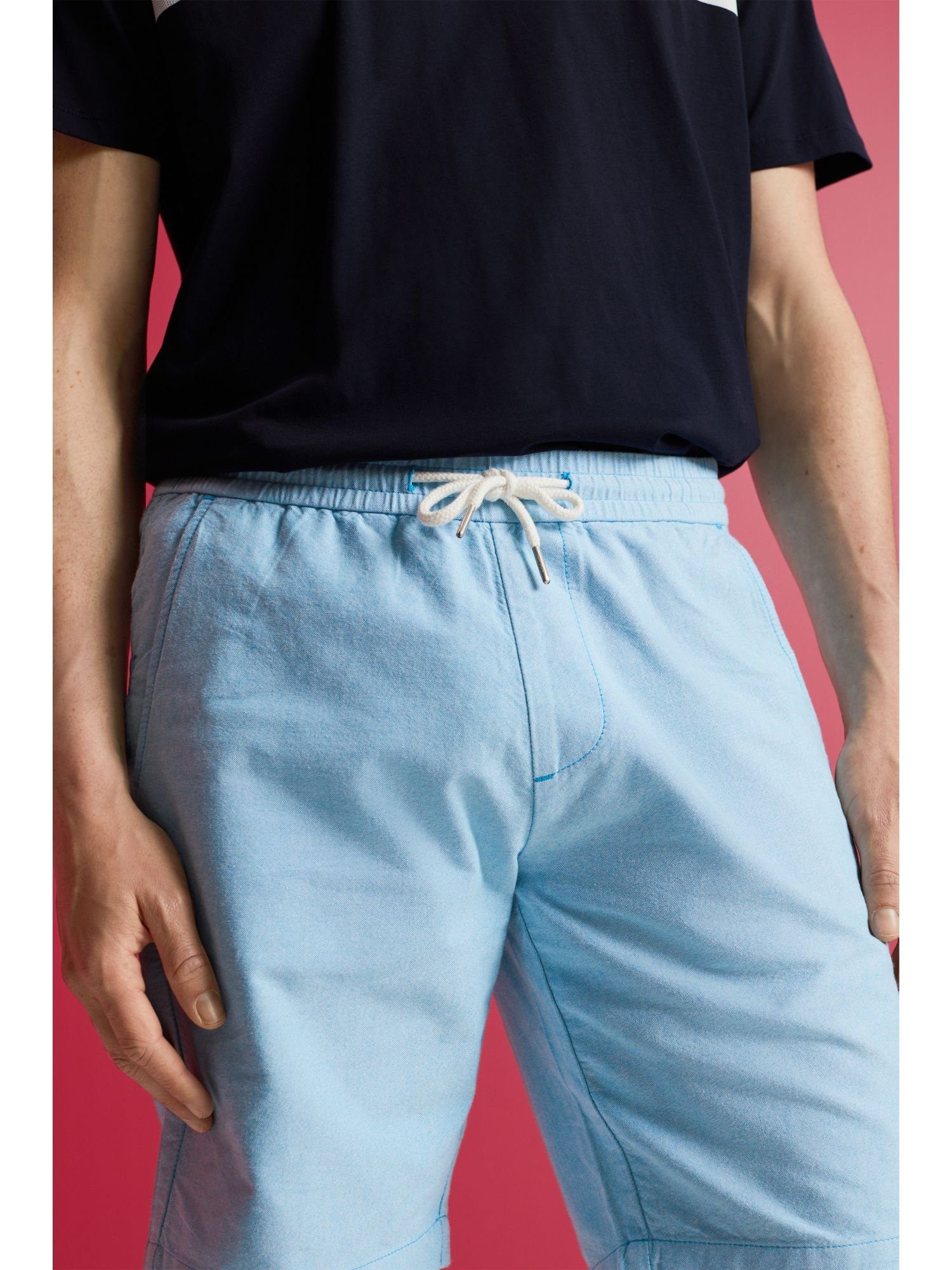 Esprit Shorts Twill, Pull-on-Shorts aus DARK TURQUOISE 100 % (1-tlg) Baumwolle