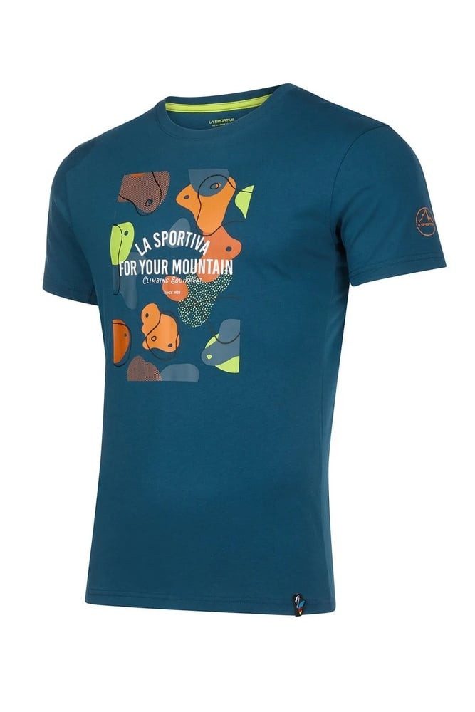 La Sportiva T-Shirt Wander-/Freizeit Volumes (Baumwolle) stormblau Herren