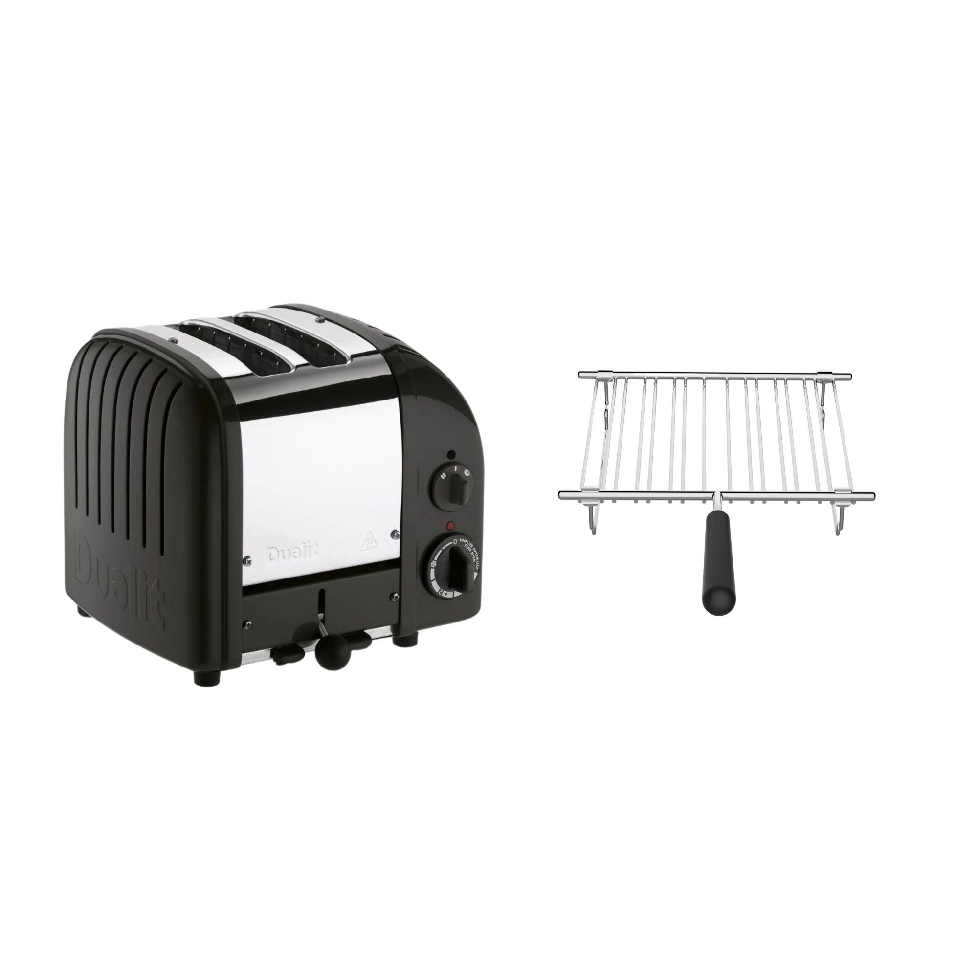 Dualit Toaster Dualit Paket 1, 2er Toaster mit Brötchenaufsatz