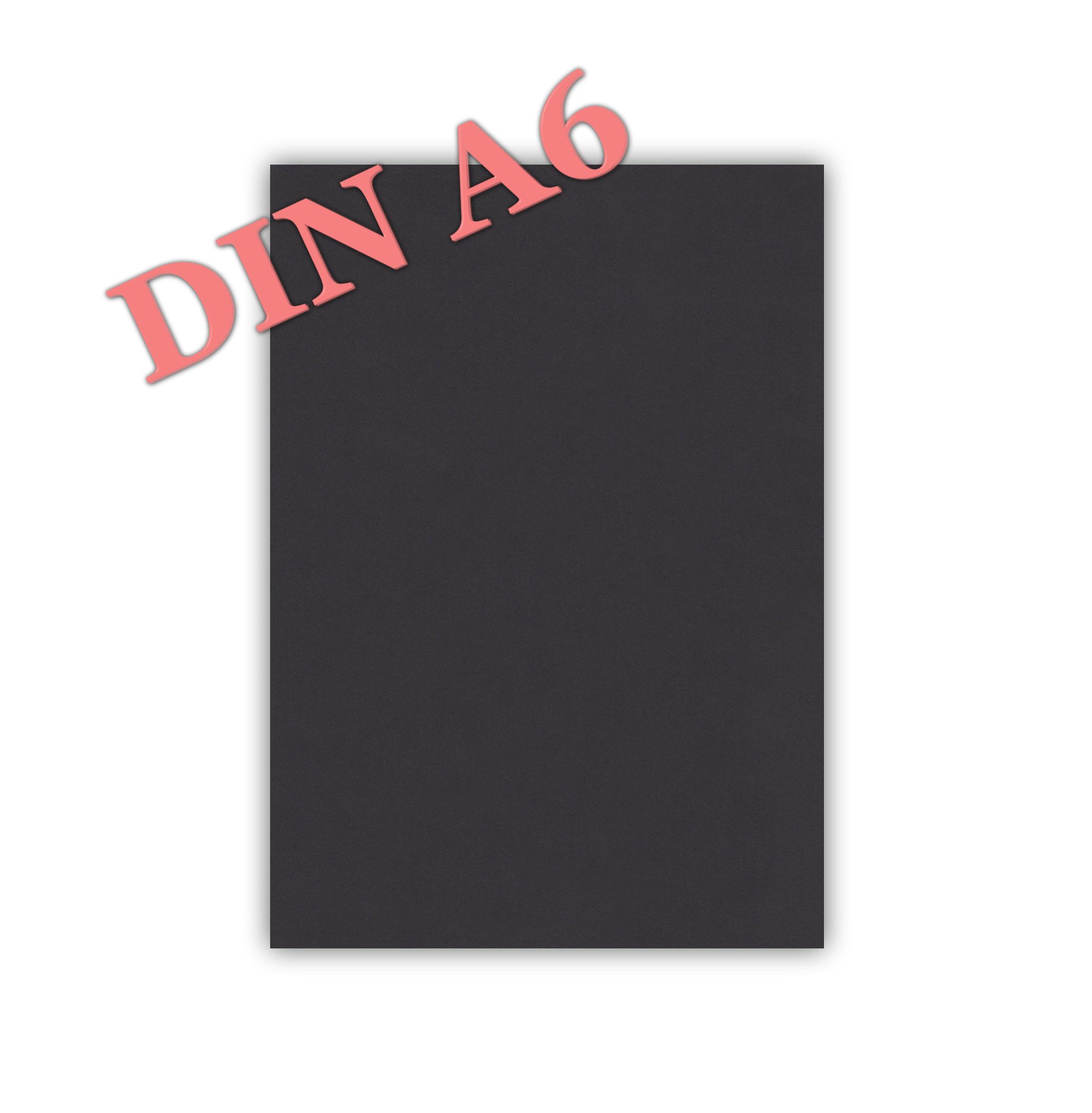 LYSCO Канцелярские товары farbige Premium Briefbogen Caribic, Farbe Schwarz (CAR-797), Schreibpapier schwarz- Formate DIN A3, A4, A5, A6, DIN lang