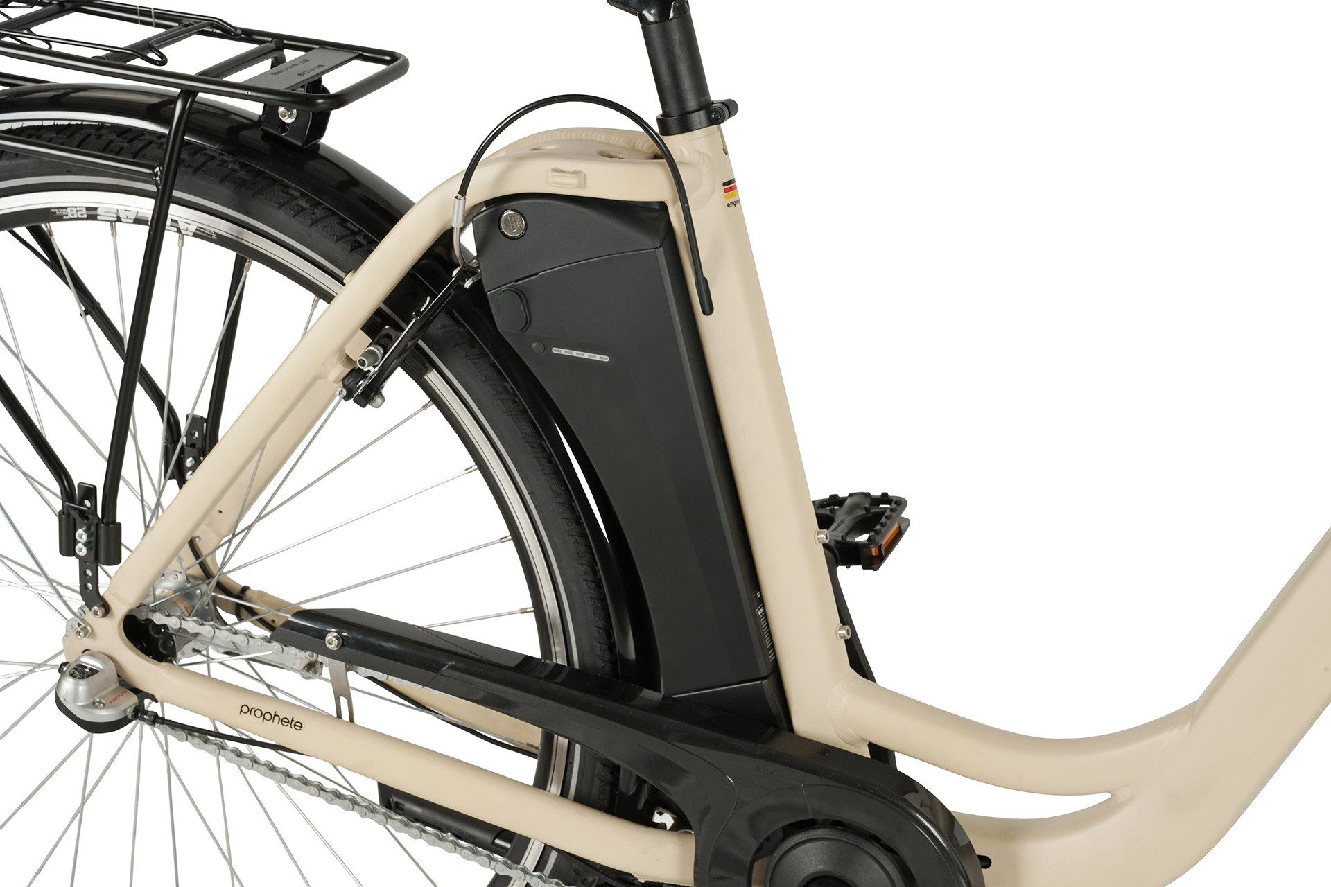 Prophete E-Bike Cityrad Prophete Geniesser 1.0, 3 Gang Shimano Nexus Schaltwerk, Nabenschaltung, Frontmotor, 374 Wh – Bild 5 von 5
