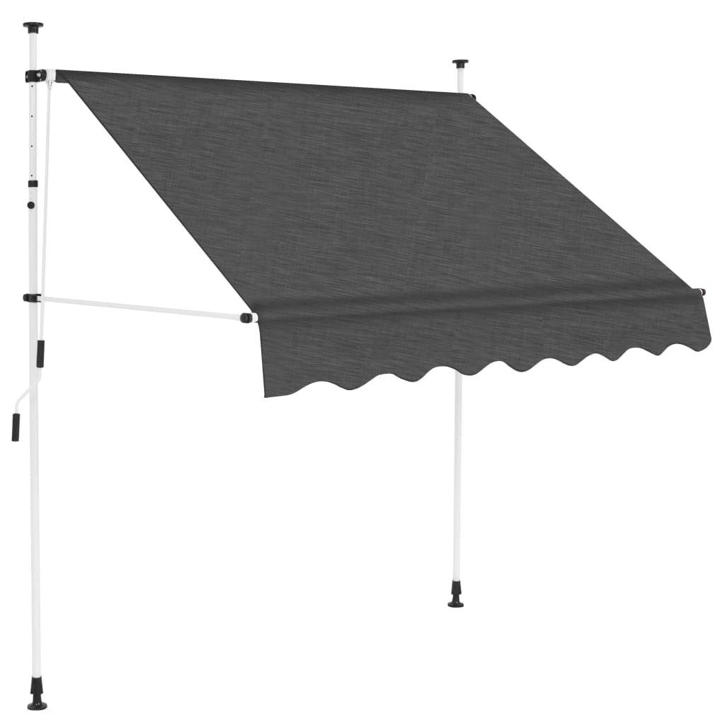 Thumbnail - furnicato Markise Einziehbare Handbetrieben 200 cm Anthrazit (1-St)