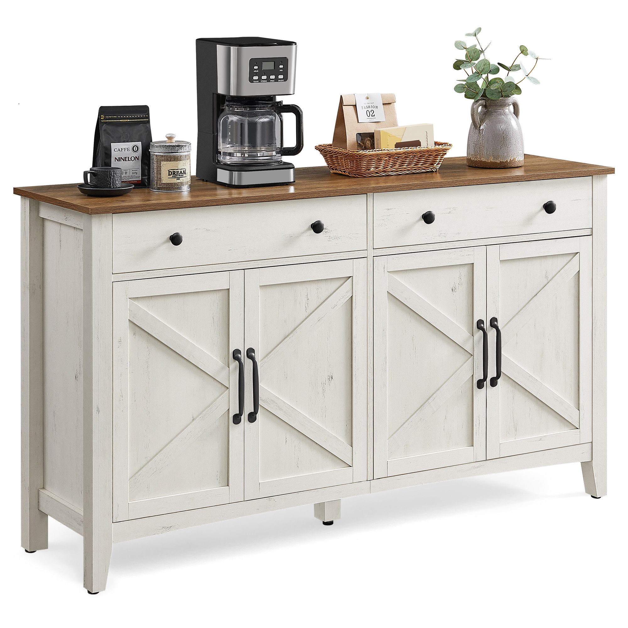 VASAGLE Sideboard Küchenschrank (Sideboard mit Schubladen, günstig online kaufen