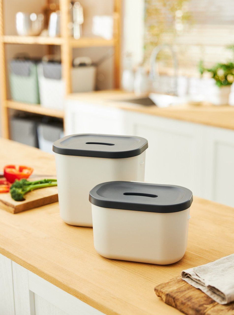 ROTHO Biomülleimer Rotho Komposteimer Jive Bio 3,2 L schwarzweiß