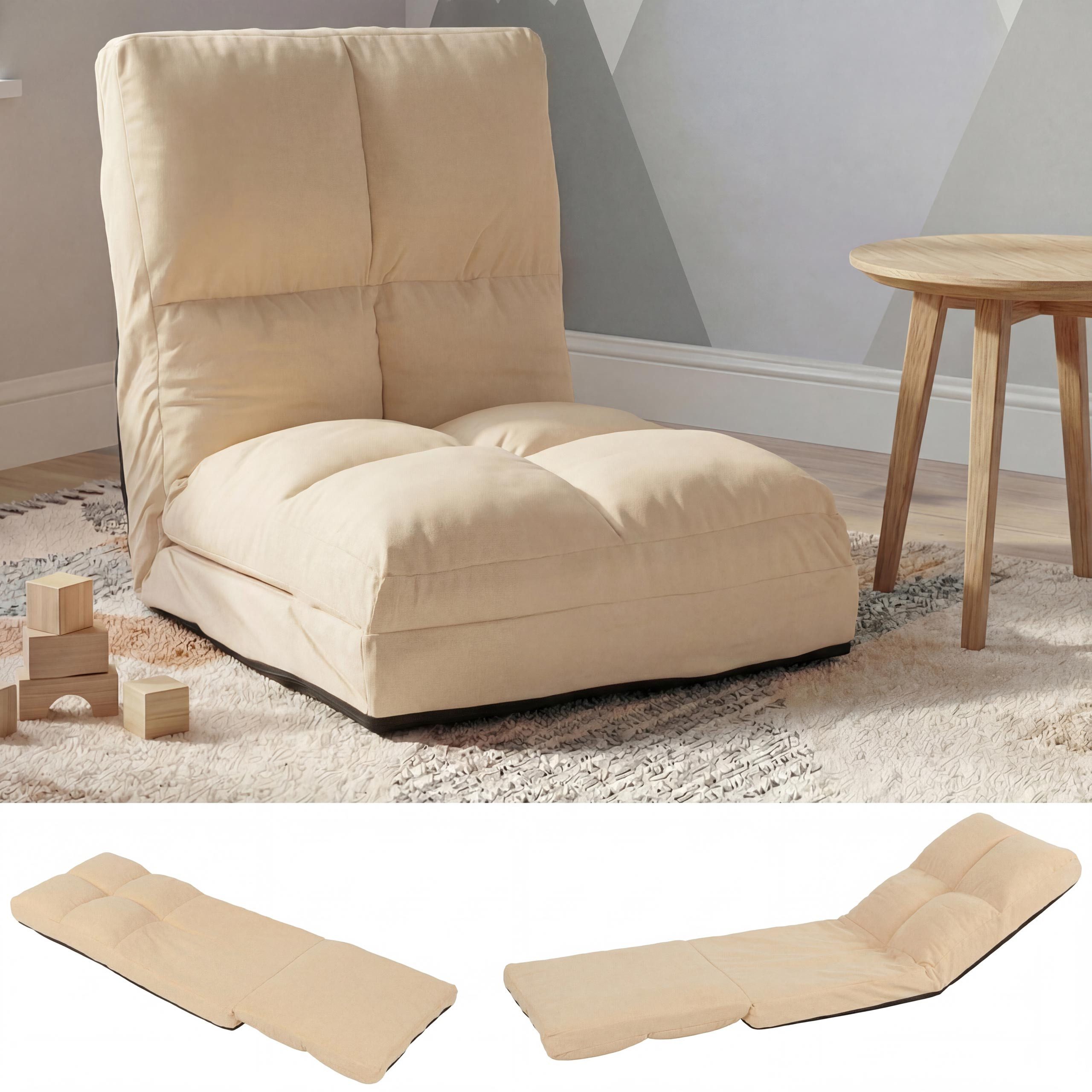 MCW Sessel MCW-N45, 4-fach verstellbare Rückenlehne, zusammenfaltbar, Schlaffunktion
