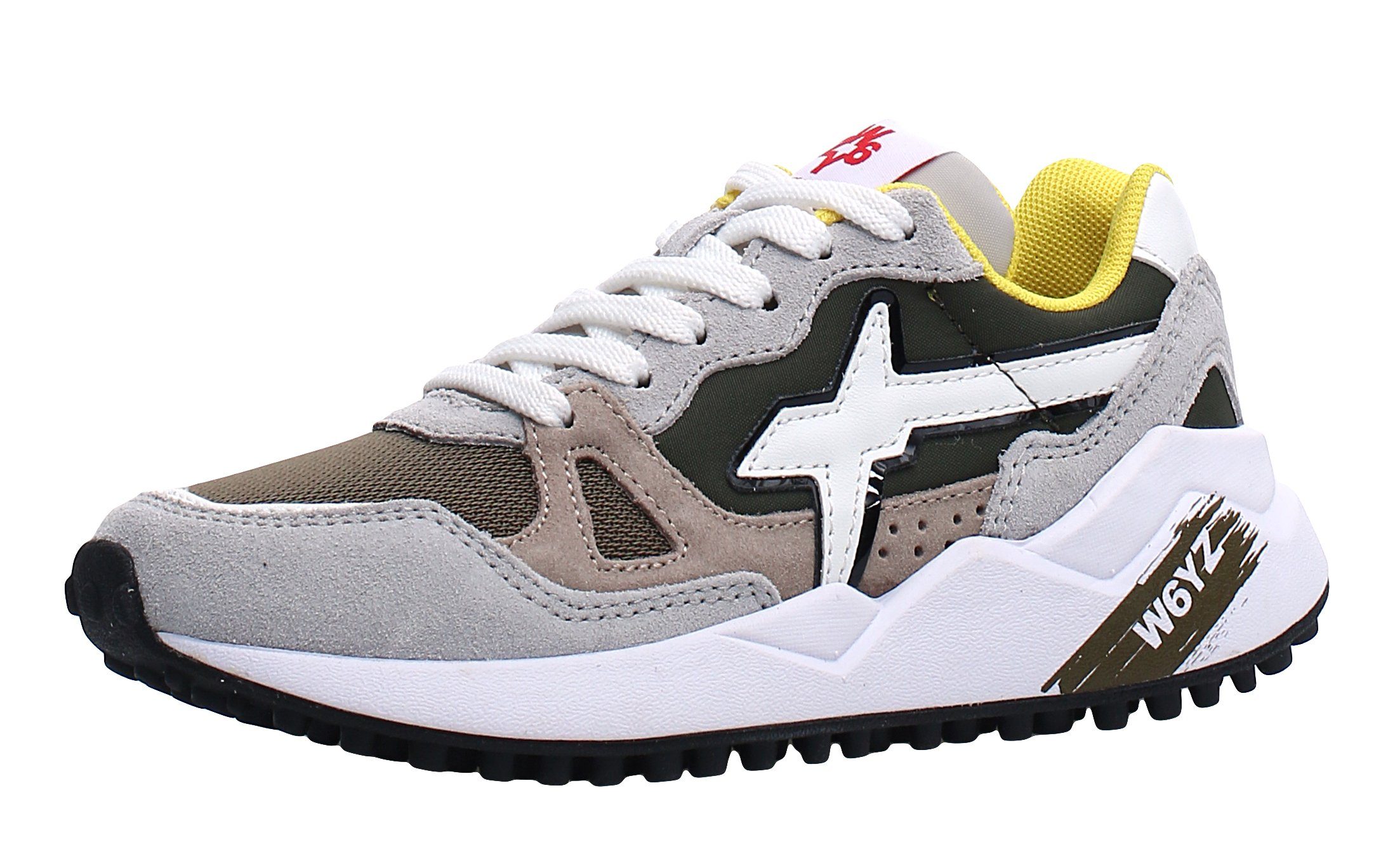 W6YZ W6YZ Sneaker Low Kinder Schuhe Klett Grau Grün Sneaker