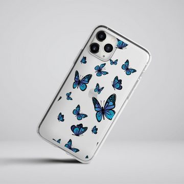 DeinDesign Handyhülle Schmetterling Muster transparent Butterfly Pattern Transparent, Apple iPhone 11 Pro Max Silikon Hülle Bumper Case Handy Schutzhülle