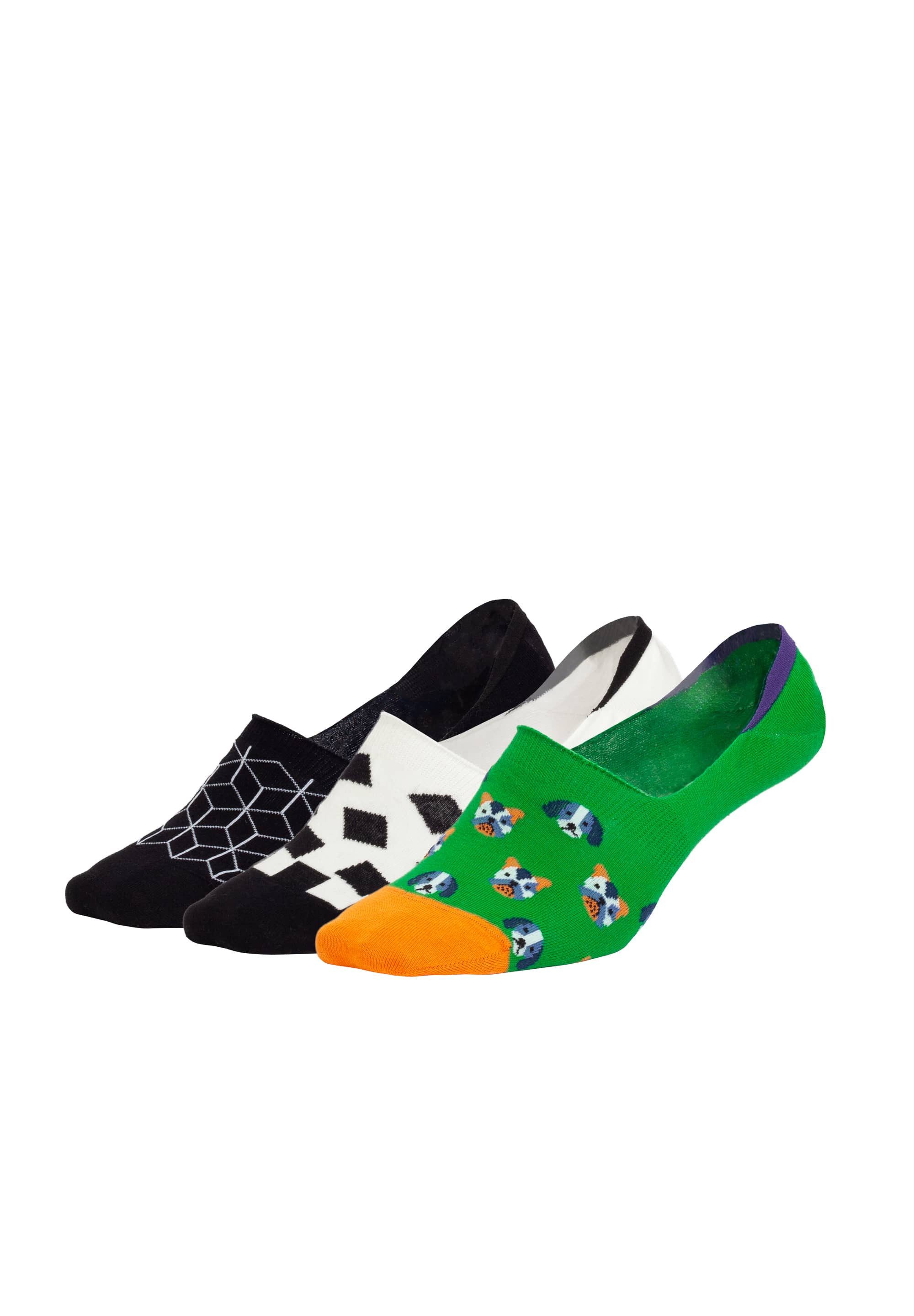 DillySocks Füßlinge Hidden Dog Geometrics Aus Baumwolle & recyceltem Polyamid