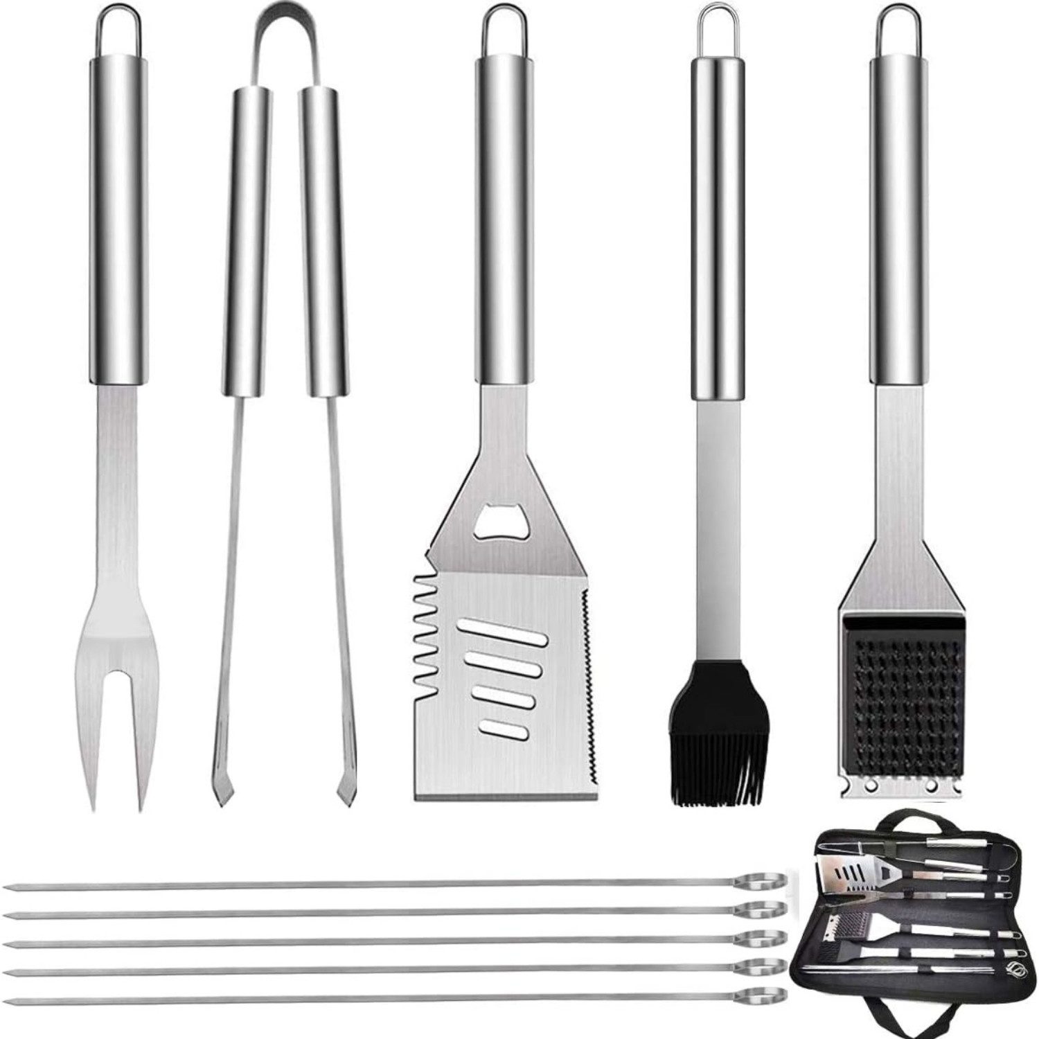 Grillbesteck-Set Grillbesteck Set 10 Stück Grillzubehör Männer Geschenk Grillwerkzeug