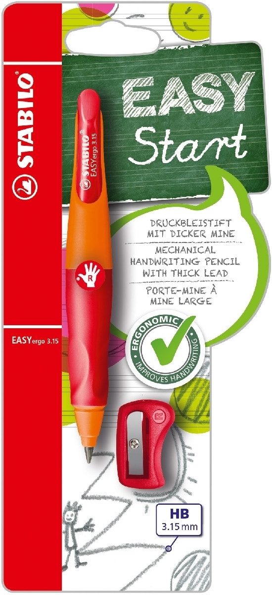 Bleistift Druckbleistift Easyergo zum Schreibenlernen 3.15 orange/rot