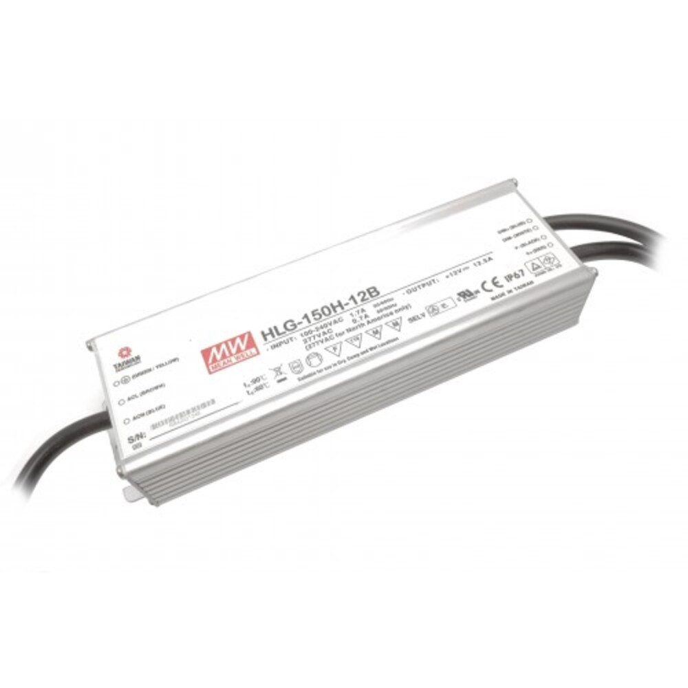 "HLG-150H-12B" 12V, Metall, Einbau, 150W, wassergeschützt, IP67 LED Trafo