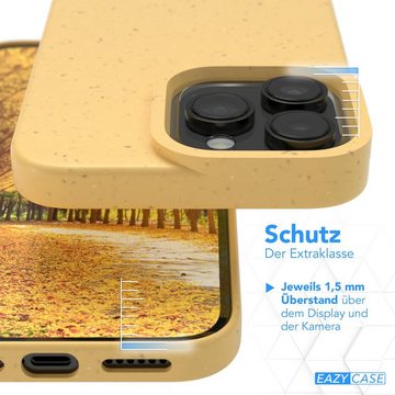 EAZY CASE Handyhülle Bio Case für Apple iPhone 14 Pro Max 6,7 Zoll, Dünne Handyhülle nachhaltig mit Kameraschutz Bio Originalhülle Gelb