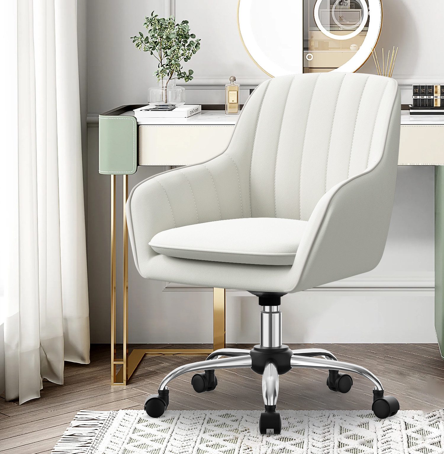Adormii Bürostuhl Homeoffice Stuhl,Schminkstuhl mit Armlehnen,Drehstuhl günstig online kaufen