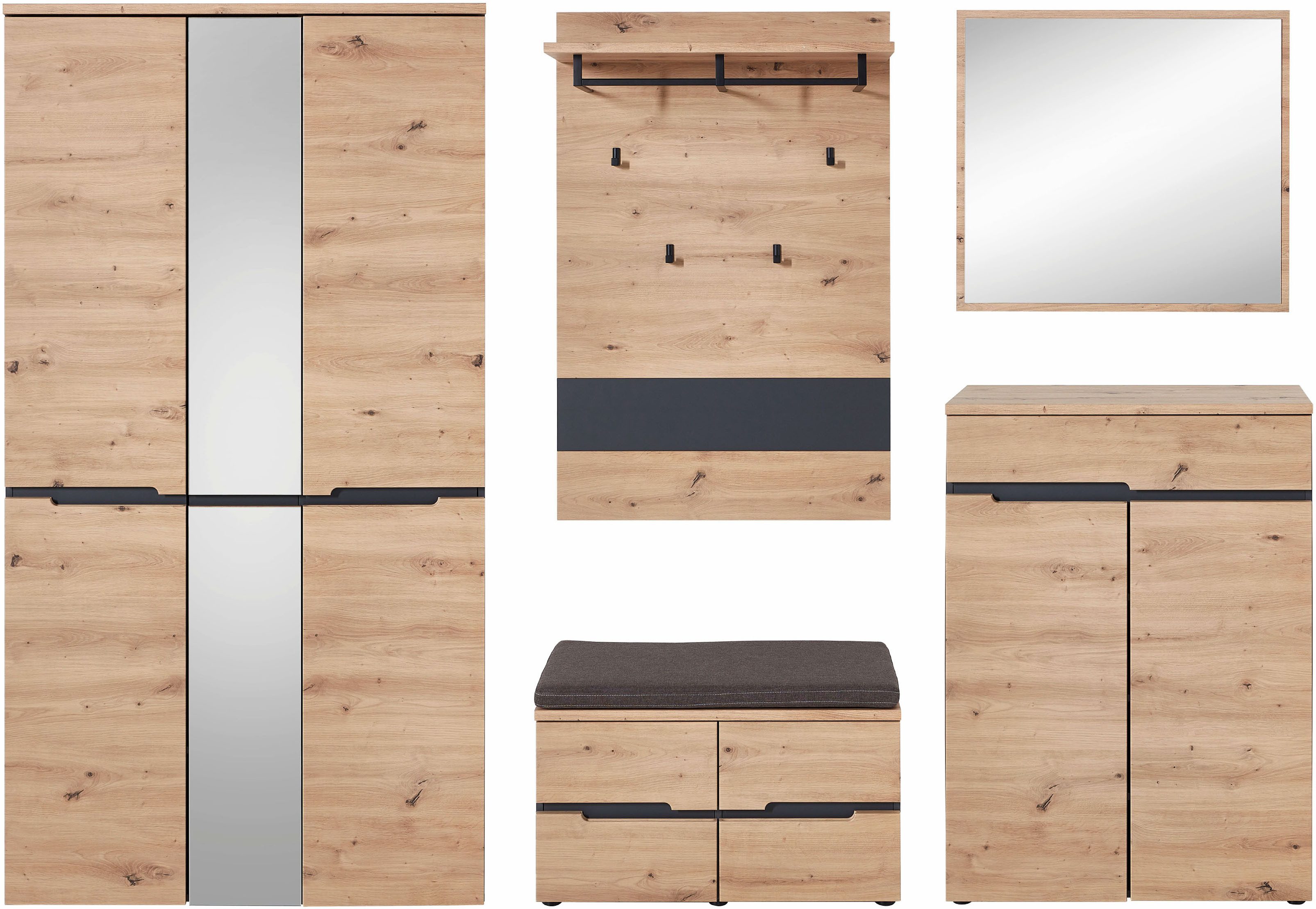 Innostyle Garderoben-Set MEMPHIS, (Komplett-Set, 5-St)
