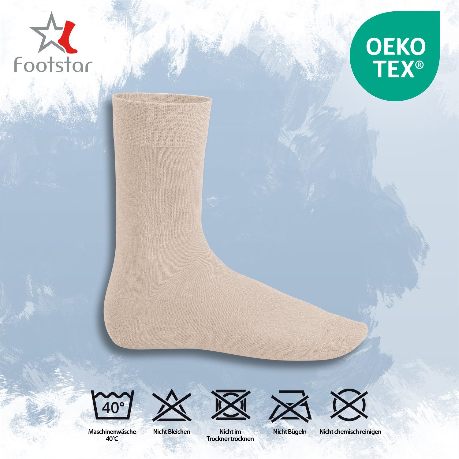 Footstar Basicsocken EVERYDAY! 10 PAAR Damen Herren Socken mit Baumwolle Basic Socken – Bild 3 von 3