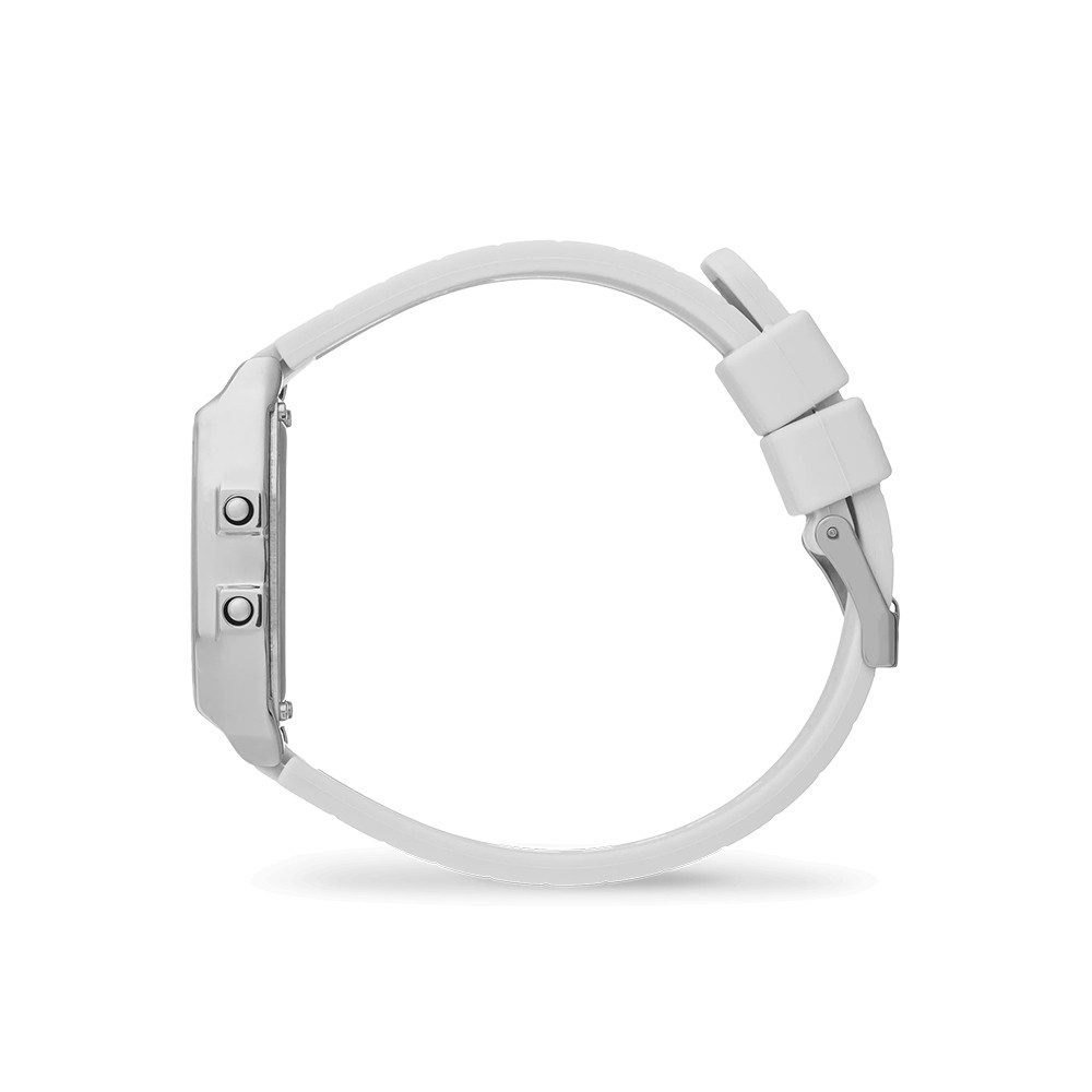 ice-watch Digitaluhr Ice-Watch Ice Digit Retro Metal Silver Mirror White (S) 022734, Hochwertiges Produkt mit zeitlosem Design, sorgfältiger Verarbeitung