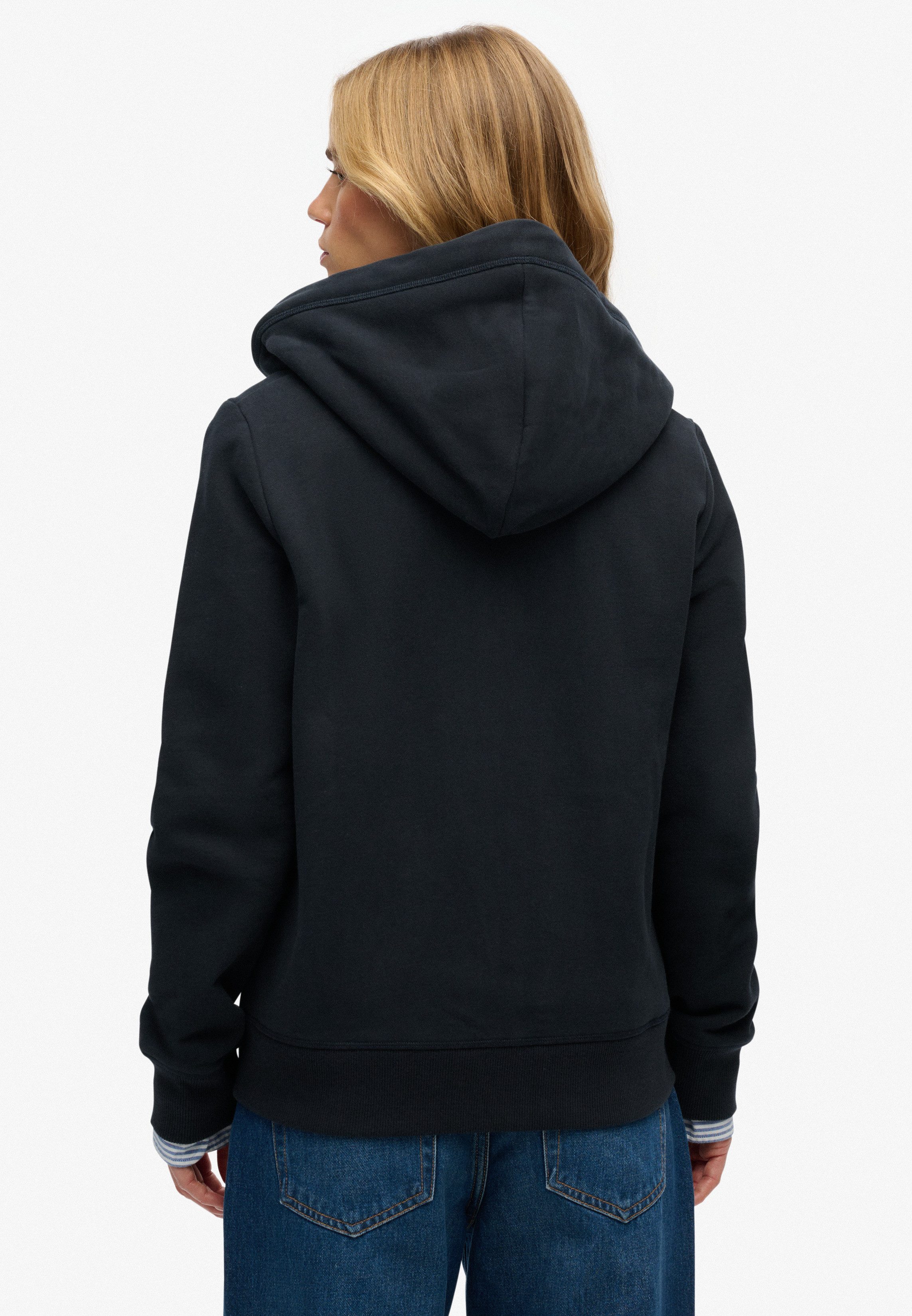 Superdry Kapuzensweatjacke Essential Logo Ziphood Hb Mit Logostickerei