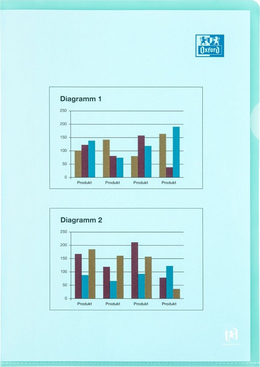 OXFORD Prospekthülle Sichthülle Premium A4 PVC-Folie 0,15mm VE=25 Stück grün