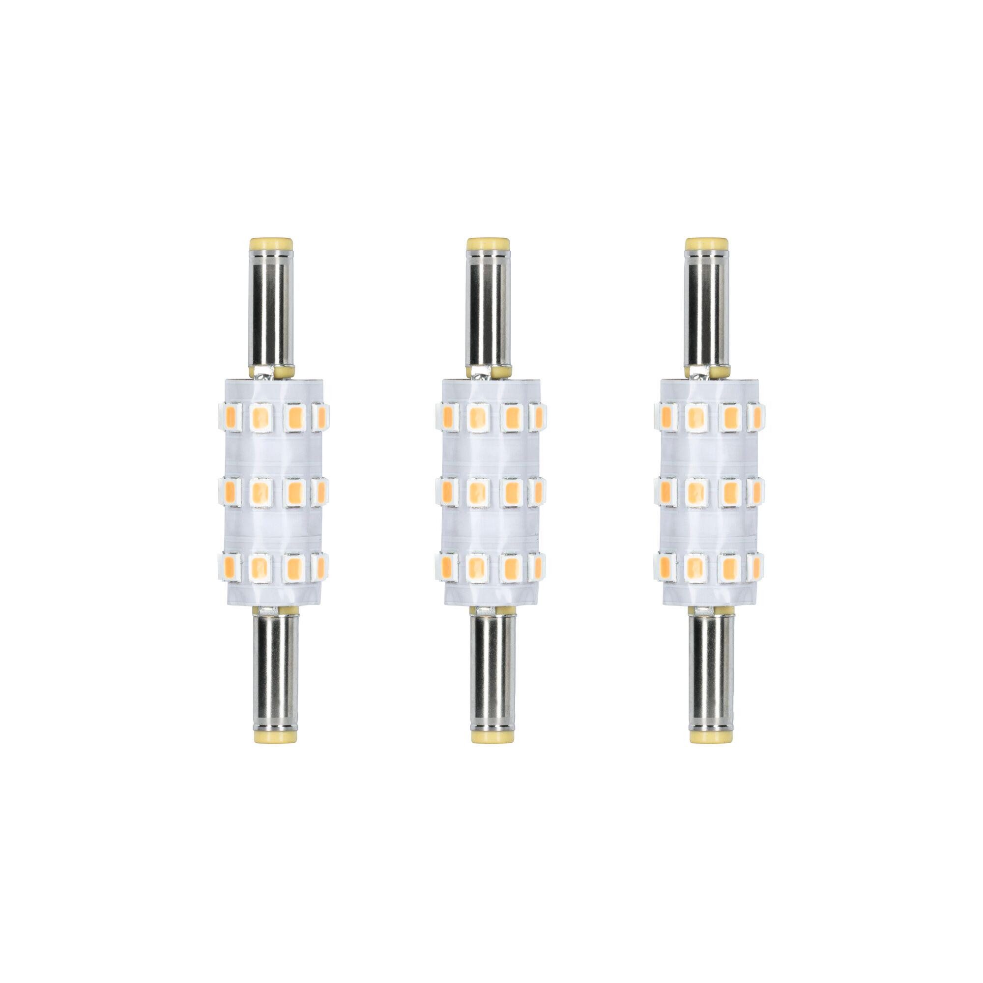 Paulmann LED-Leuchtmittel 3er Pack 100lm 3000K 24V, Niedervolt-Steckverbinder 5,5 mm/2,5 mm, 3 St., Warmweiß