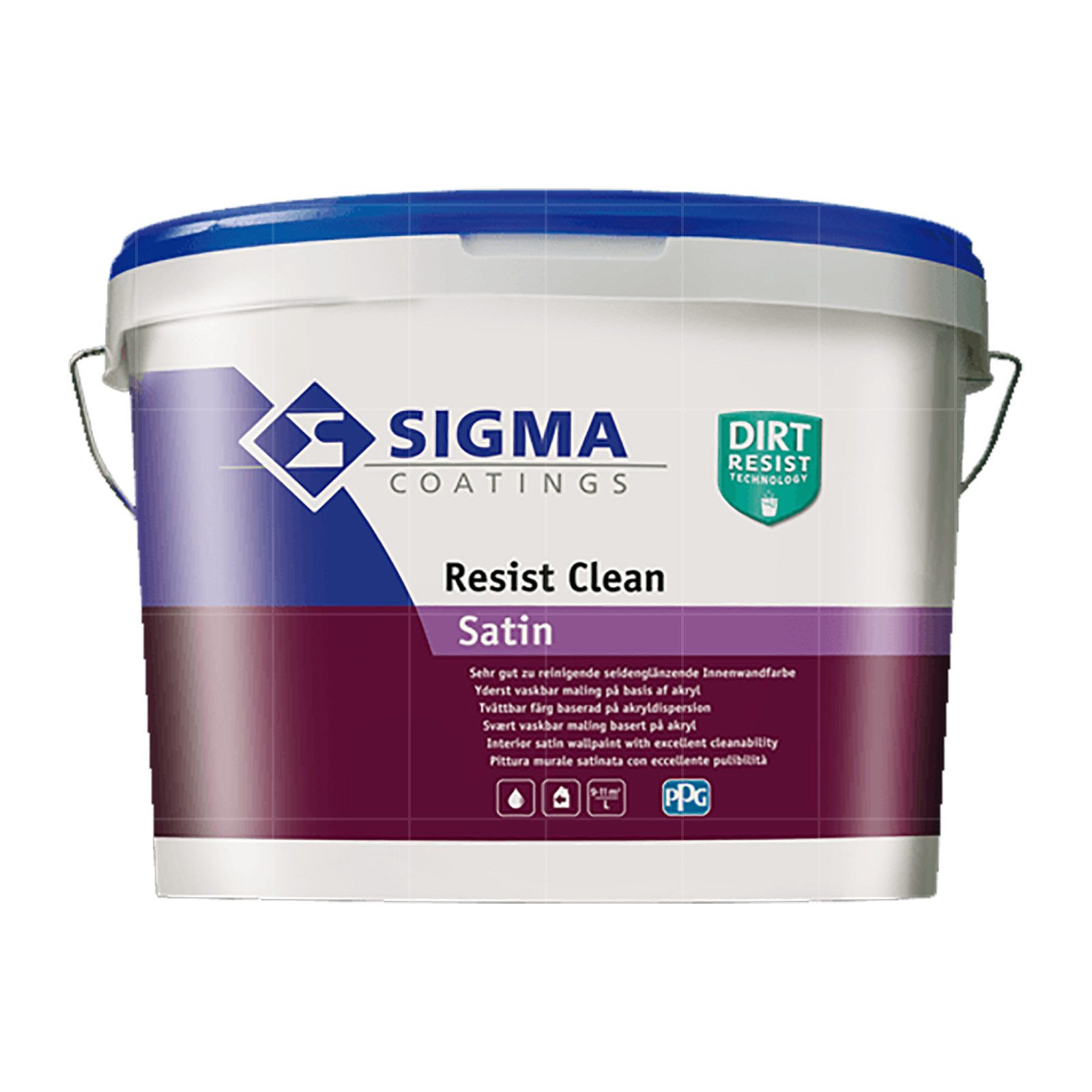 SIGMA Coatings Wandfarbe RESIST CLEAN SATIN - 10 LTR (WEISS)