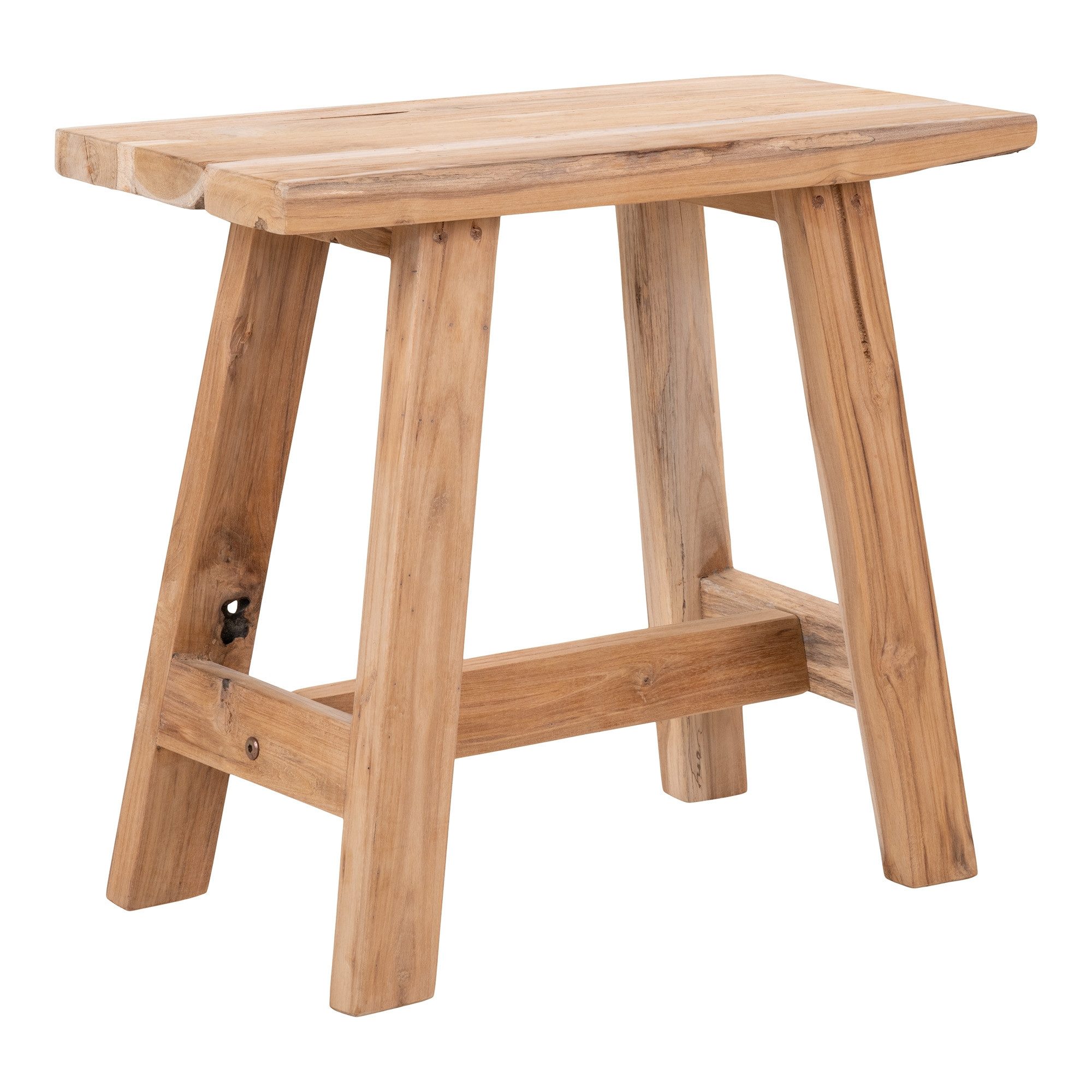House Nordic Hocker Barcelona, in Natur, Teak - 50x45x25cm (BxHxT) günstig online kaufen