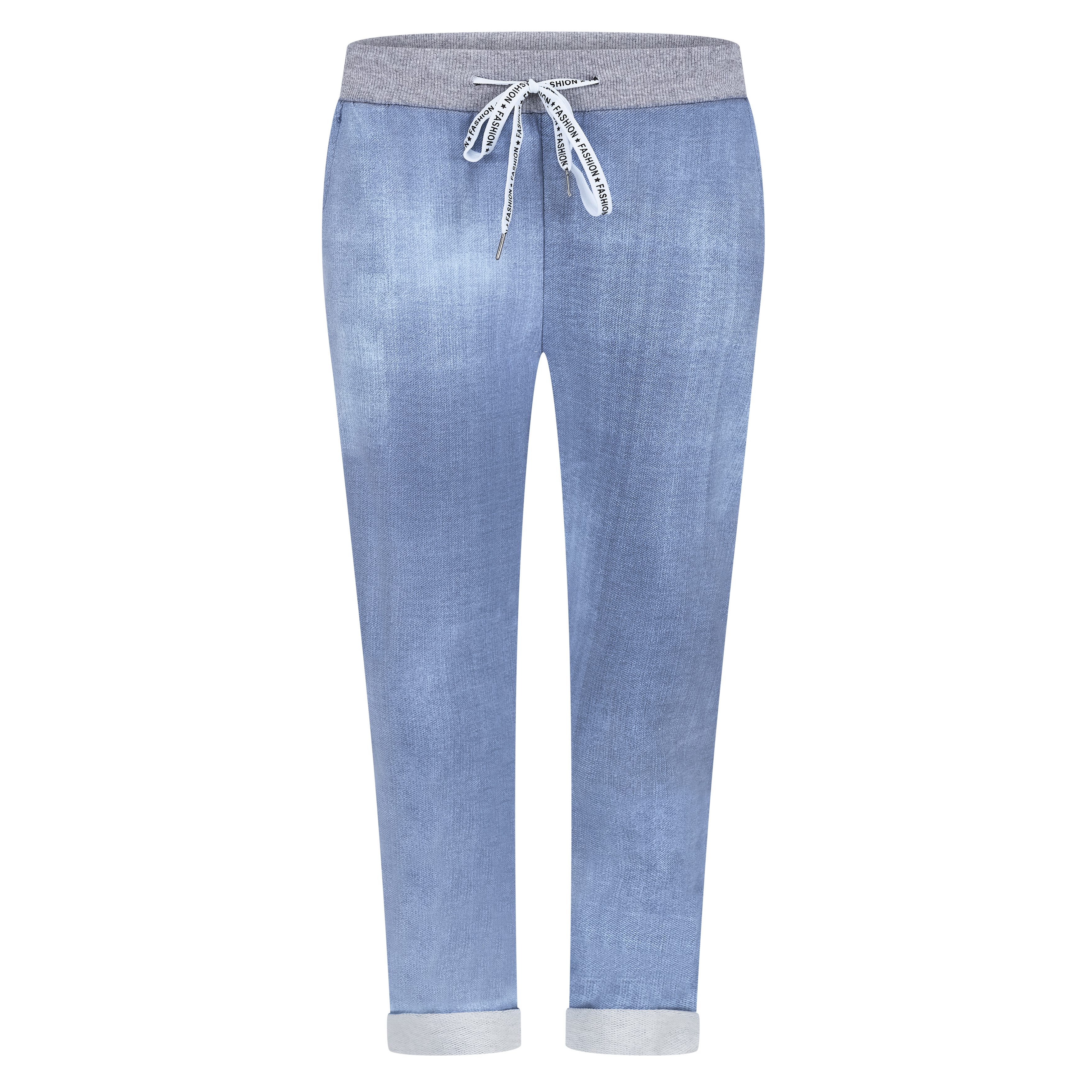 Mississhop Chinohose Damen Hose Blumen Jogginghose Baumwolle gemustert M. 287