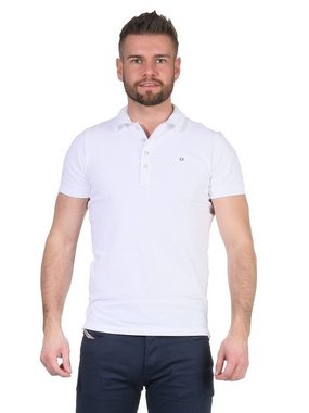 Diesel Poloshirt Diesel Herren Poloshirt T-HEAL unfiarben, Pique, mit Rundhalsausschnitt, Labelstitching im Brustbereich