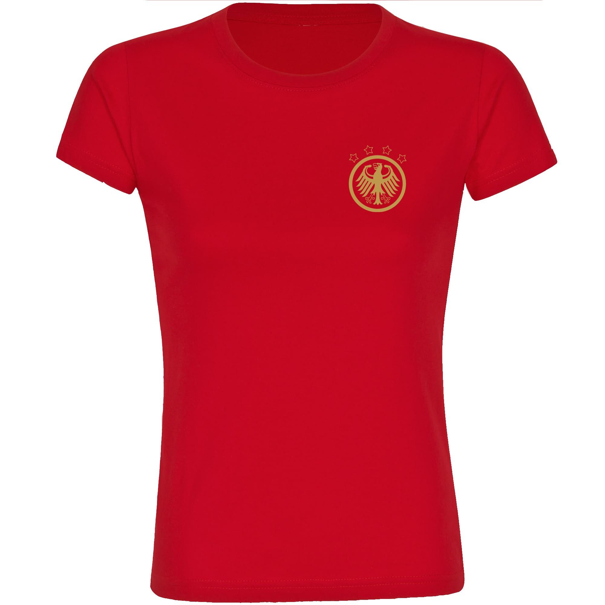 multifanshop T-Shirt Damen Germany - Adler Retro Gold - Frauen