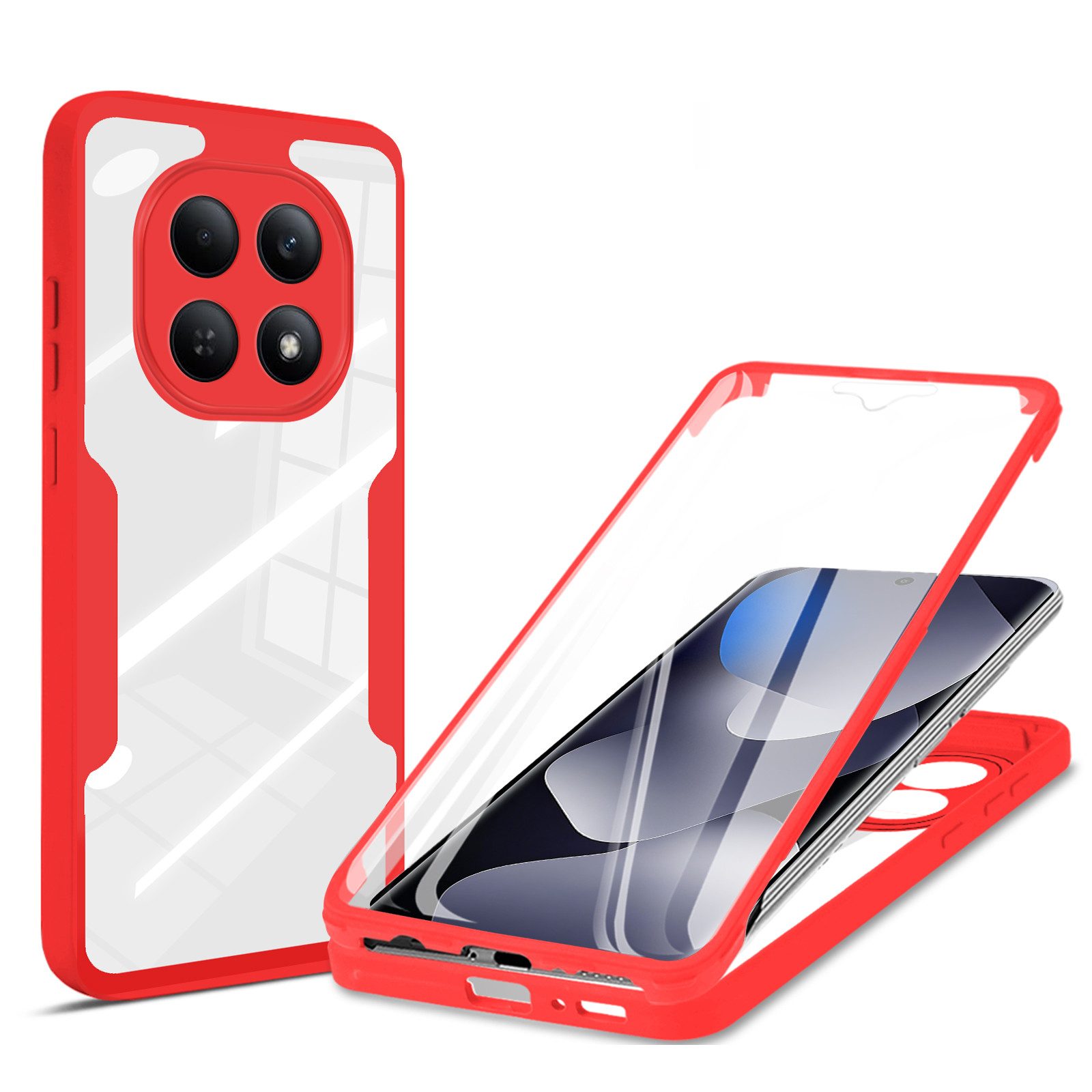 betterfon Handyhülle für Xiaomi Redmi Note 15 5G / Poco M8 5G, 360° Hülle mit Dispayfolie, Vollschutz Case mit integriertem Displayschutz und klarer Sicht