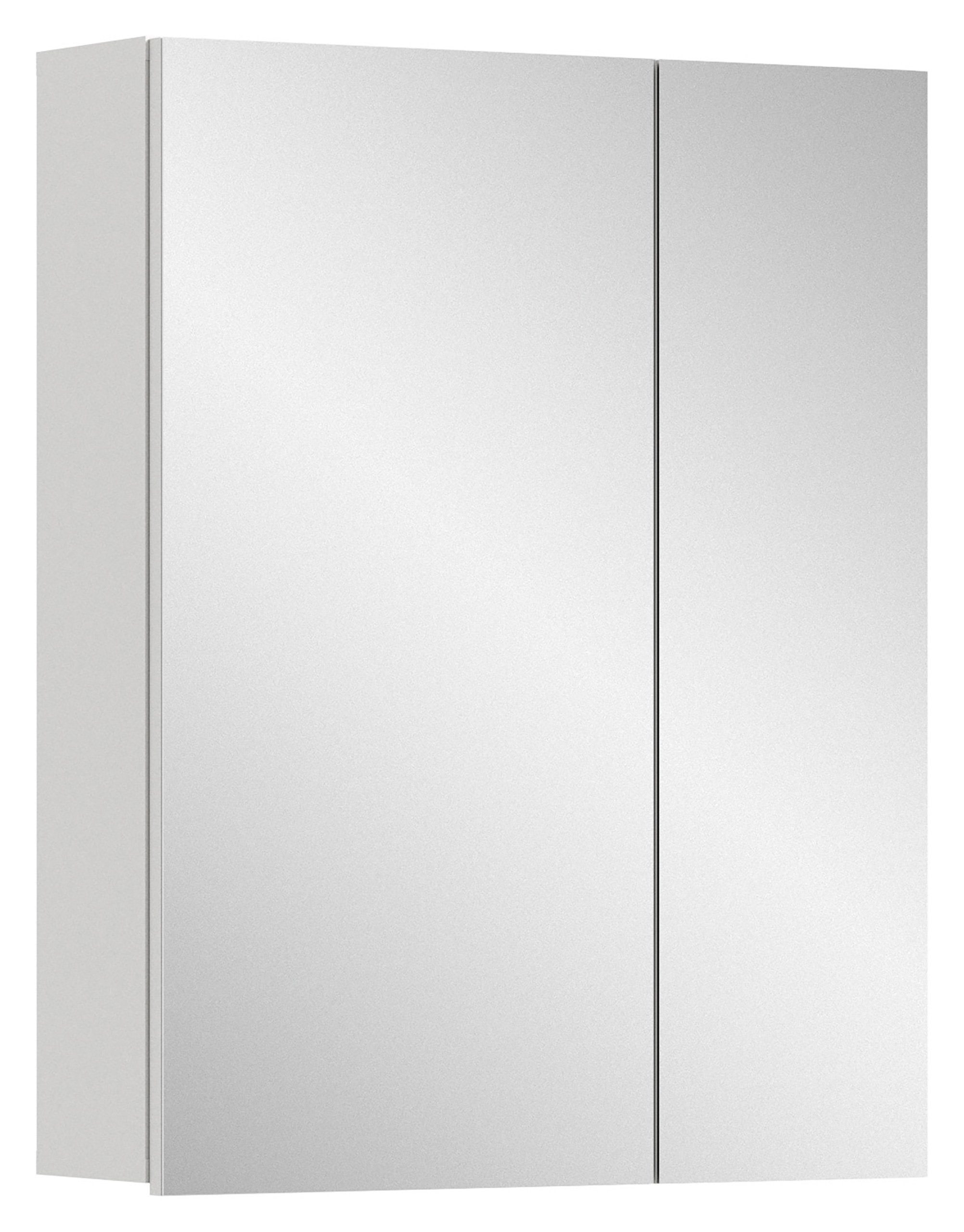 Newroom Spiegelschrank Valea Spiegelschrank Weiß Hochglanz Spiegel Wandspiegel Modern Zeitlos B...