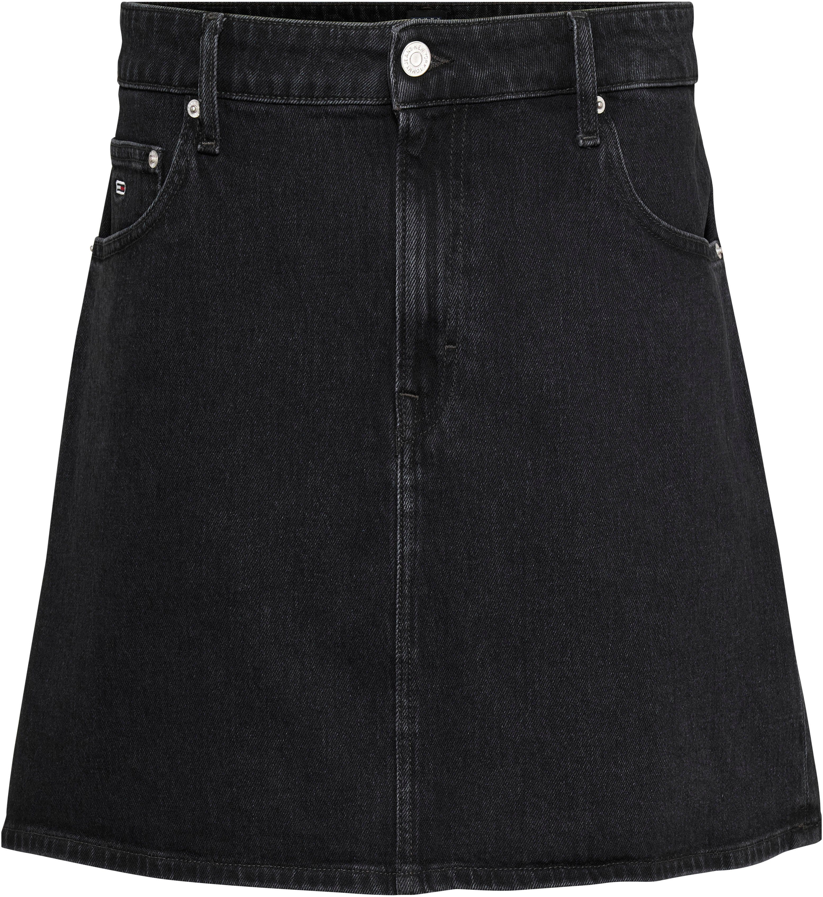 Tommy Jeans mit UH Logopatch CRV CG4181 Curve SKIRT Jeansrock MOM