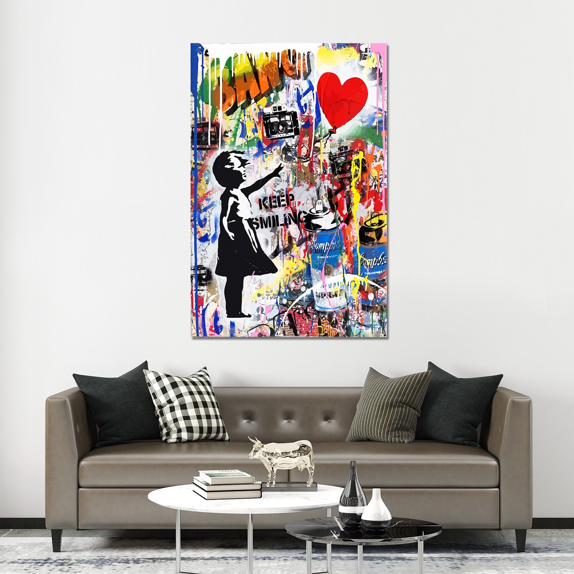 ArtMind Wandbild Pop Art - Keep smiling, Premium Wandbilder als Poster