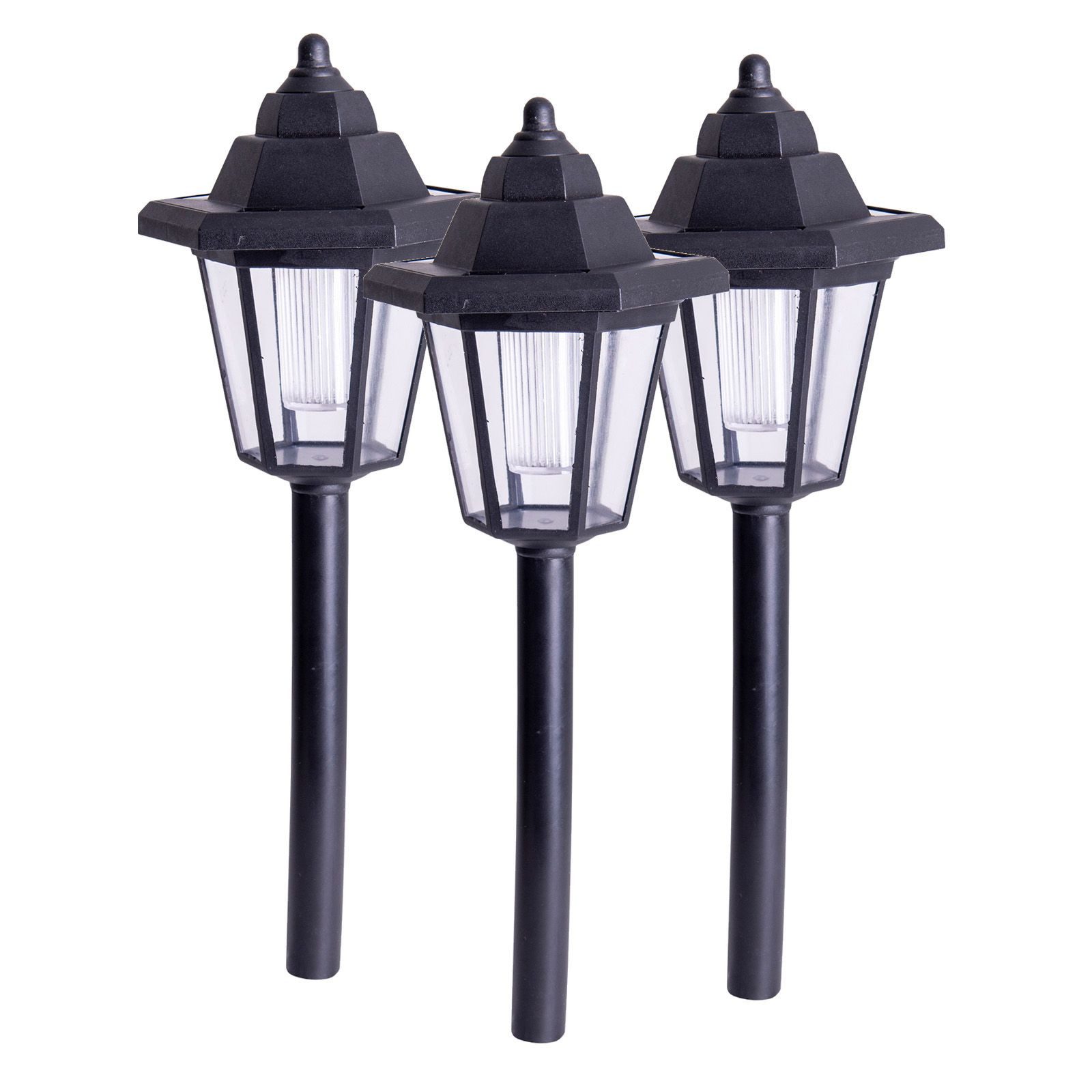 näve LED Solarleuchte Solarleuchte Garten 3er Set Laterne Solarlampe Außen Außenleuchte