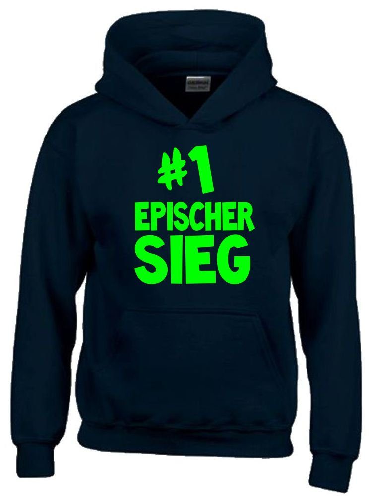 coole-fun-t-shirts Hoodie #1 EPISCHER Sieg Hoodie Sweatshirt mit Kapuze Zocker Gamer
