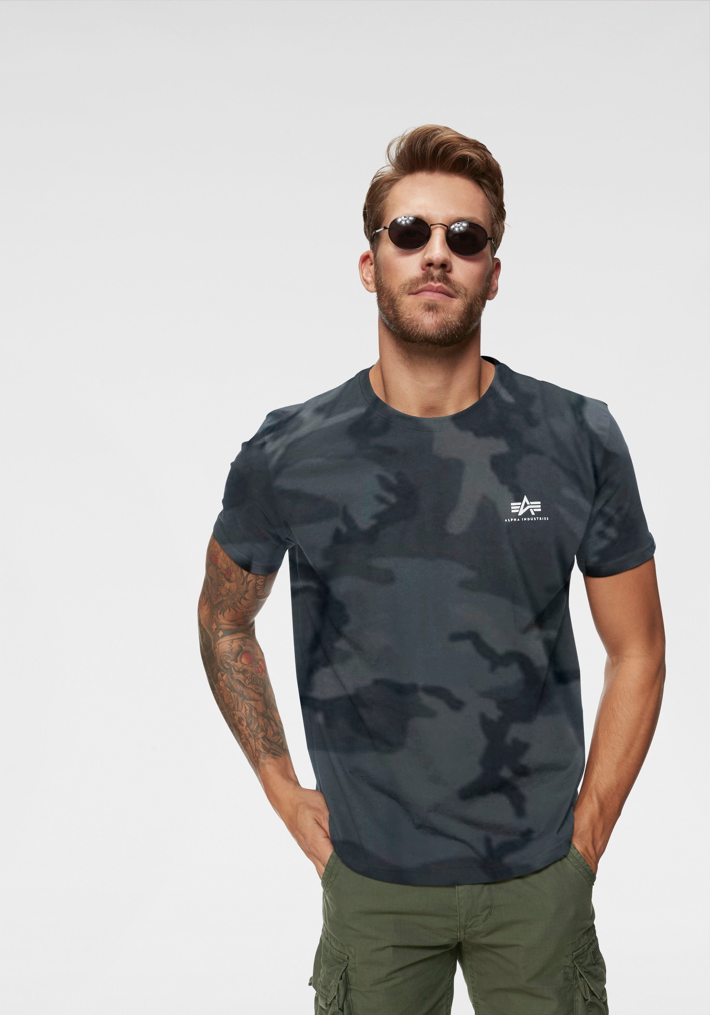 Alpha Industries Rundhalsshirt BASIC T SMALL LOGO