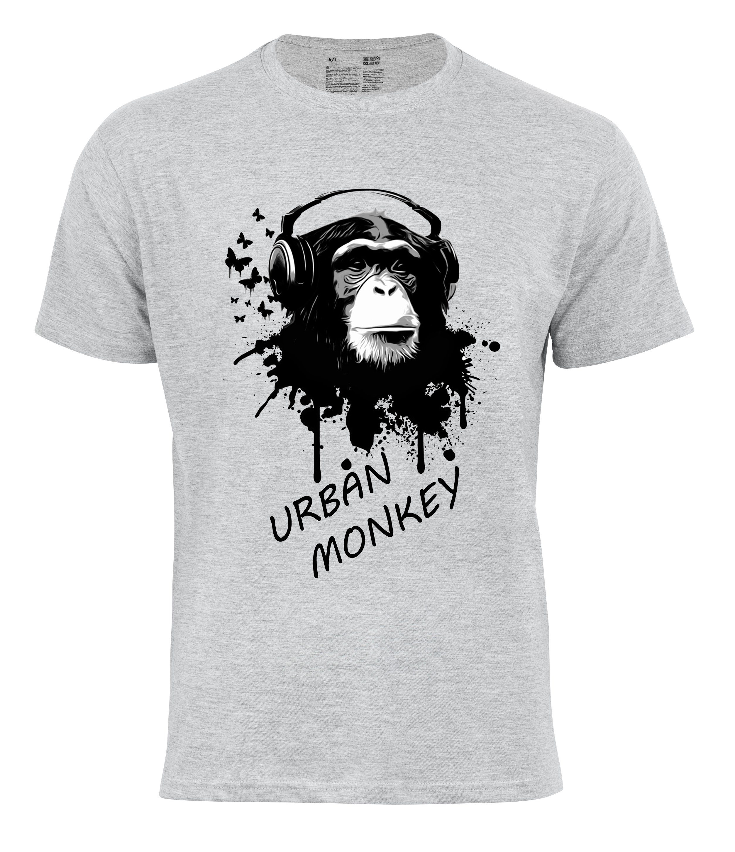 Cotton Prime® T-Shirt "URBAN MONKEY" grau