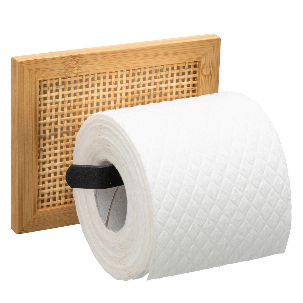 WENKO Toilettenpapierhalter, Toilettenpapierhalter aus Holz Borte und Wiener