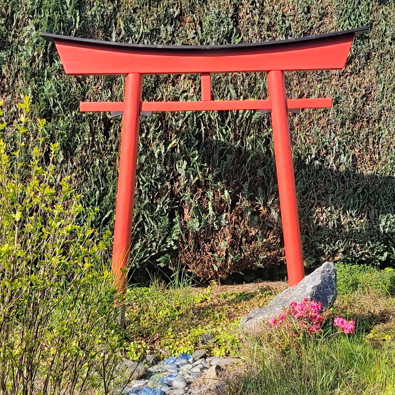 AAF Nommel Gartentor Torii Gate Japan Torbogen Tor Holz Feng Shui Asien 175 x 180 cm
