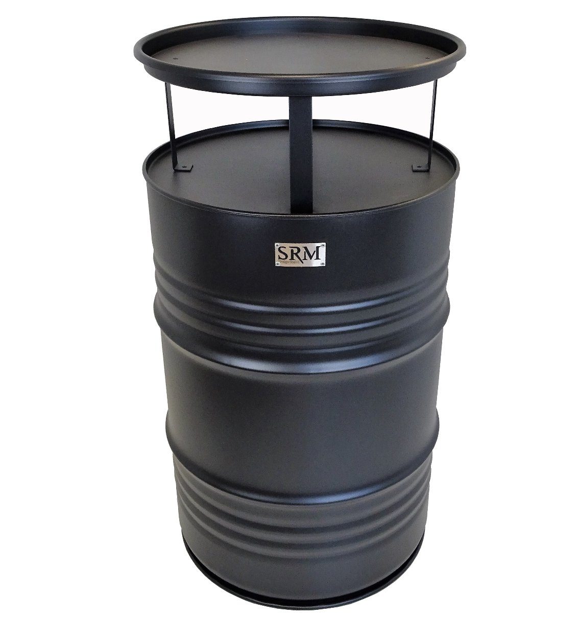 SRM Design Stehtisch Fassmöbel Stehtisch Bistrotisch Partytisch Mattschwarz günstig online kaufen