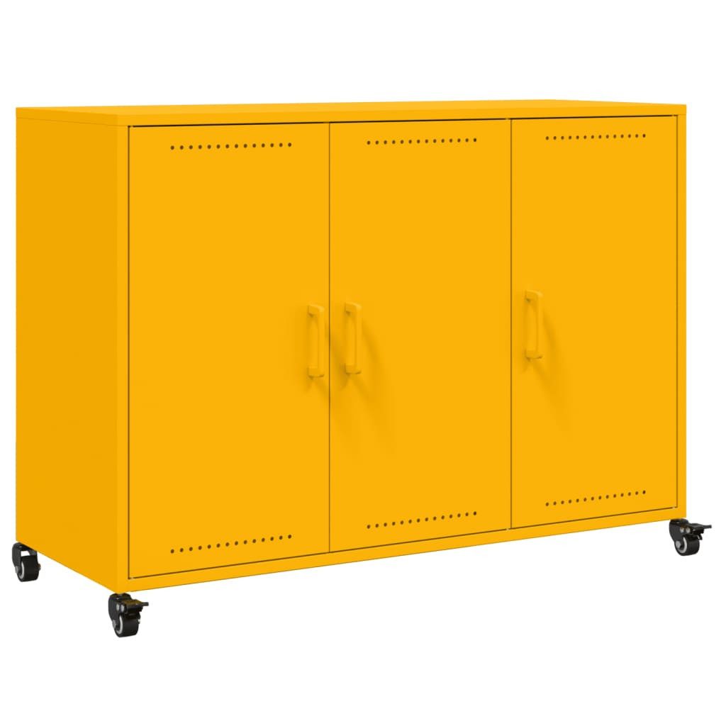 vidaXL Sideboard Sideboard Senfgelb 100,5x39x72 cm Stahl (1 St)