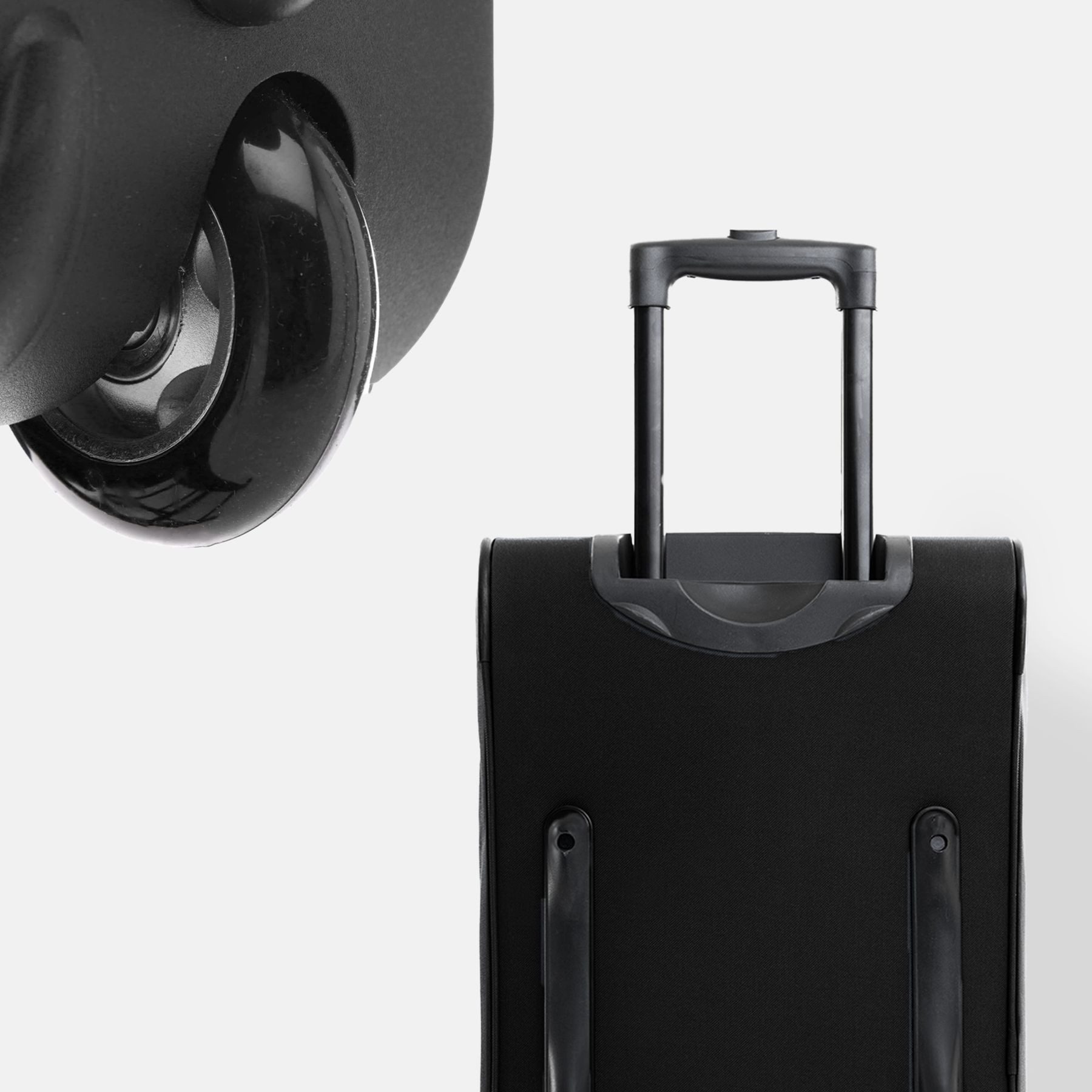 FERGÉ Reisetasche wasserabweisend Reisetasche mit Rollen groß Paris, Reisetasche mit Rollen und extra Schuhfach, Reisegepäck schwarz