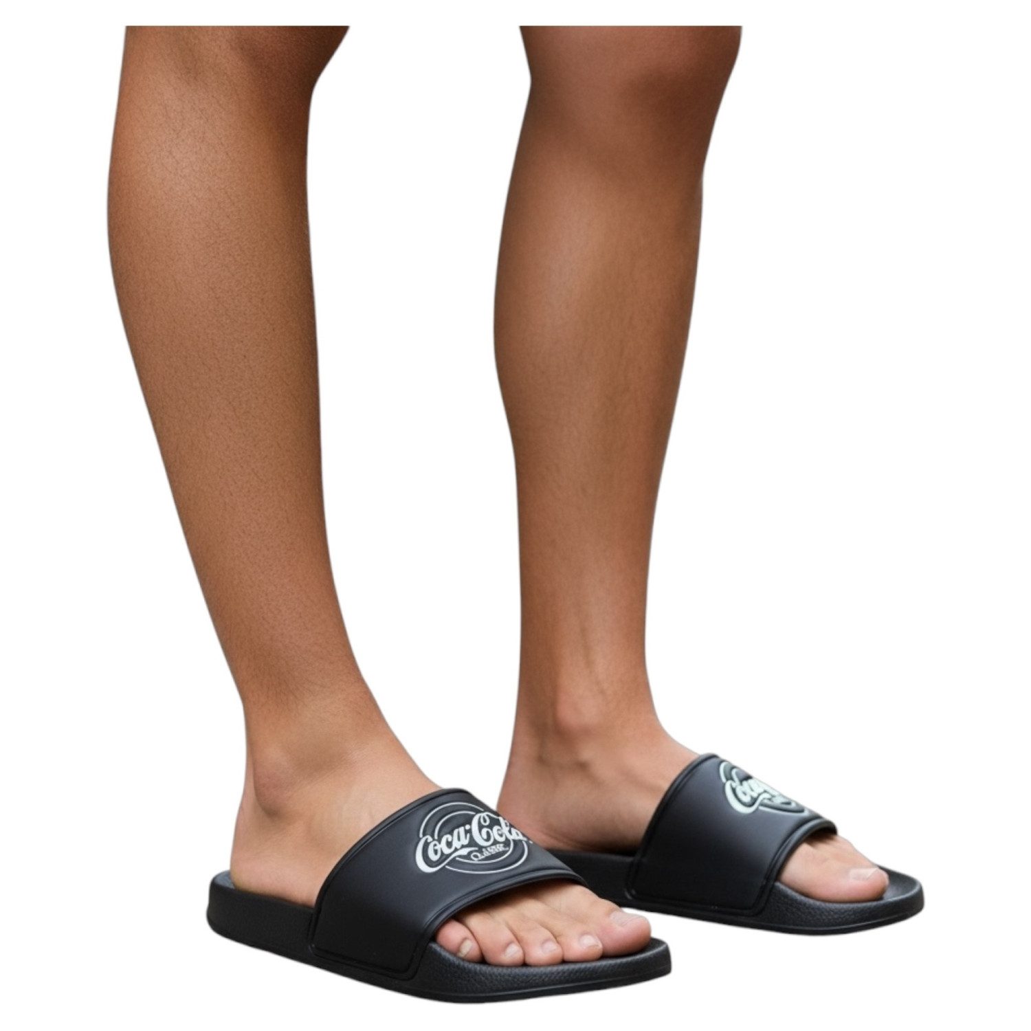 COCA COLA unisex Sandalen Pantoletten Badelatschen Hausschuhe Badeschlappen Badesandale – Bild 4 von 5