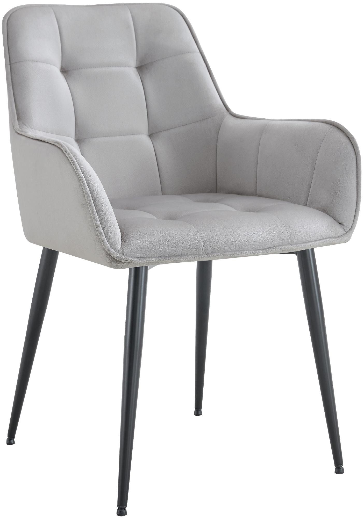 furnicato Esszimmerstuhl Ferndale 62x58x86 cm hellgrau (1 St)