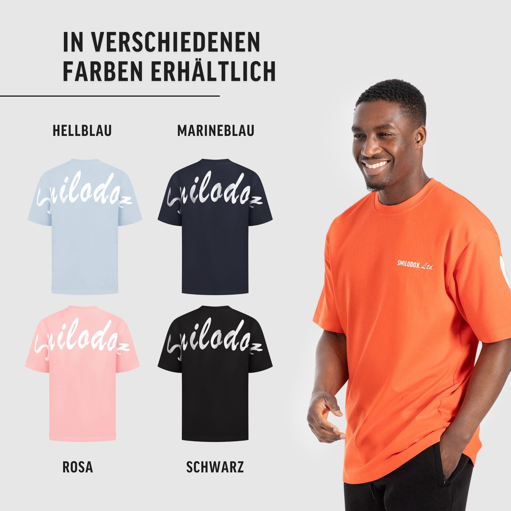 T-Shirt Unisex Liquid Brail, Oversize Shirt großes Logo-Print, 100% Baumwolle