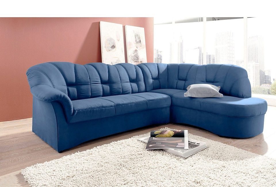 DOMO collection Ecksofa Papenburg L-Form, mit Ottomane, wahlweise mit Bettfunktion