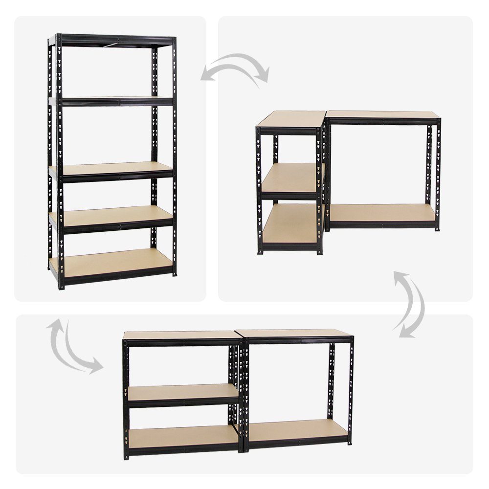 PROREGAL® Schwerlastregal Robustes Lagerregal TIGER 220-180x90-180x40-60cm 5-6 Ebenen, Stabiles Garagenregal Kellerregal Lastenregal Lagerregal Steckregal – Bild 5 von 5
