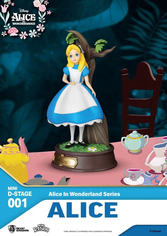 Beast Kingdom Toys Merchandise-Figur Alice im Wunderland Mini Diorama Stage PVC Statue Alice 10 cm