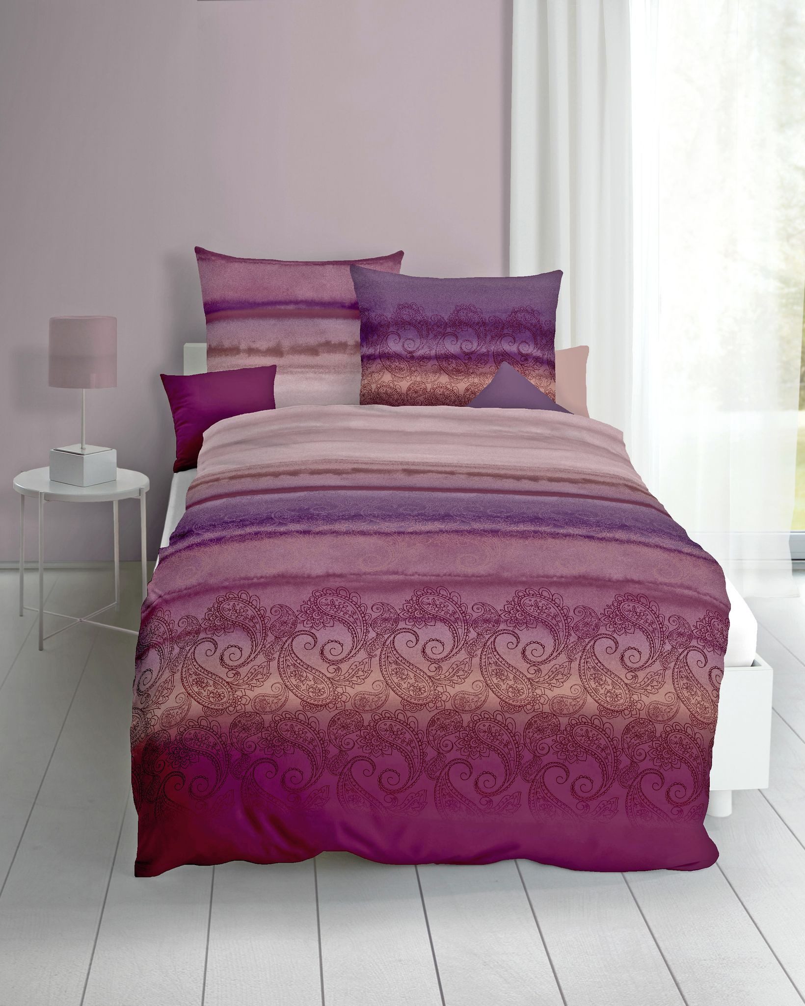 JACK Bettwäsche 135x200cm Mara Rosenholz Smaragd Grün, Biber, 2 teilig, wun günstig online kaufen