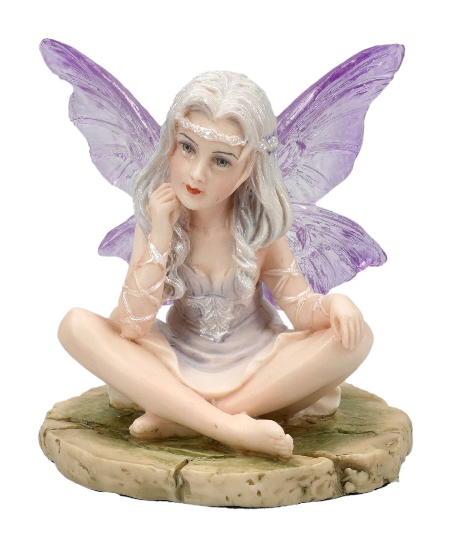 Figuren Shop GmbH Fantasy-Figur Feen Figur – Lila Elfe Statue Miniatur Dekofigur 5 cm Dekoration